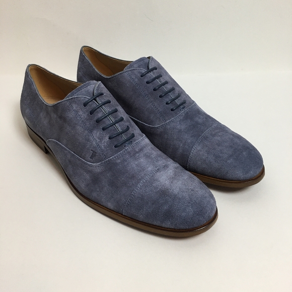 Tod’s lace up in suede leather shoes blue